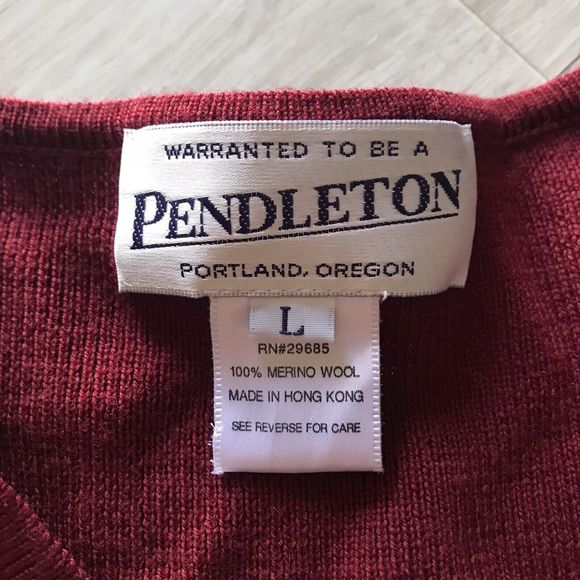 Women’s Pendleton Red Basic Capsule Career 100% Merino Wool Cardigan Large - Picture 2 of 5